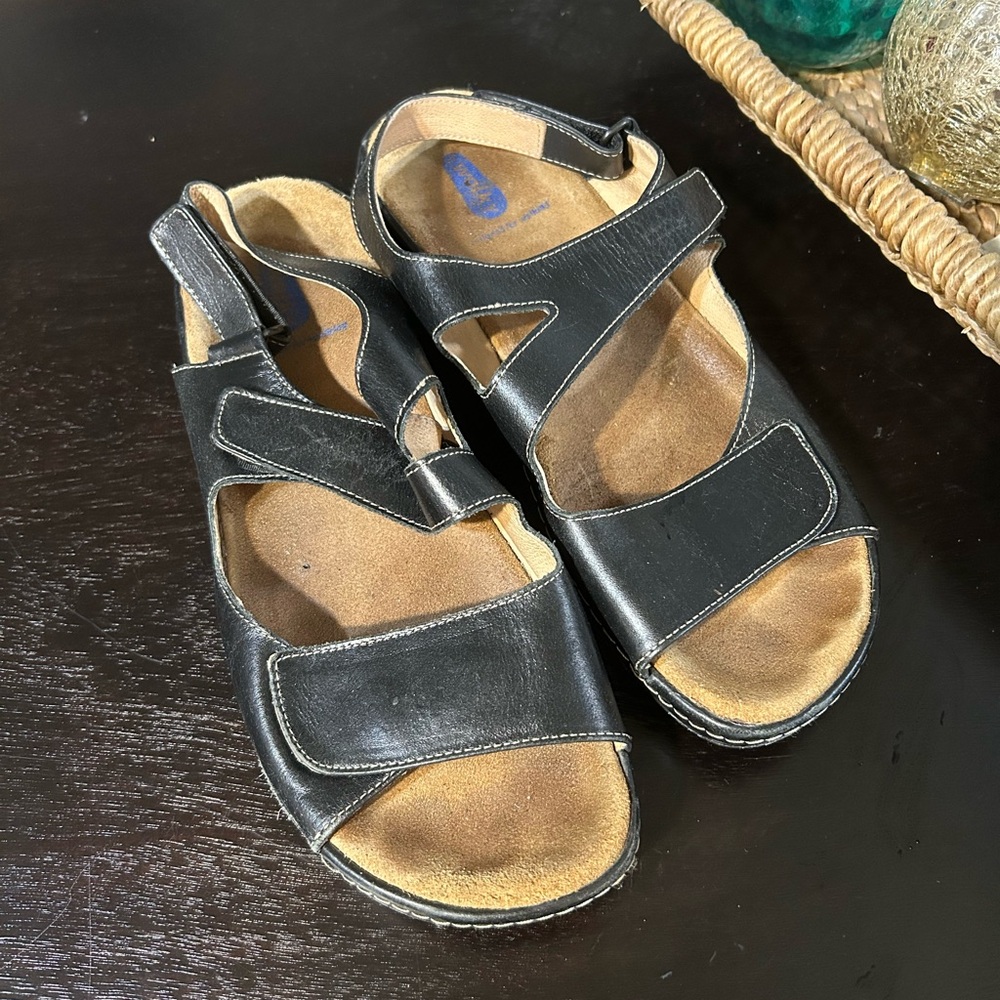 Wolky Black Leather Liana sandals Size 41